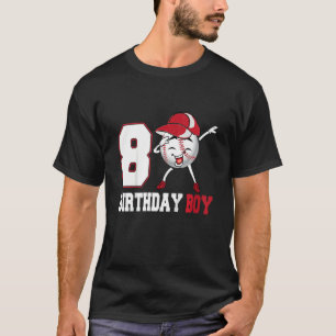 Camiseta Crianças de 7 anos bebendo beisebol 7 de aniversár