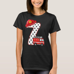 Camiseta Crianças de 7 anos Bombeiro Festa de aniversário T