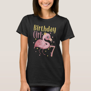 Camiseta Crianças de 7 anos Flamingo Birthday 7