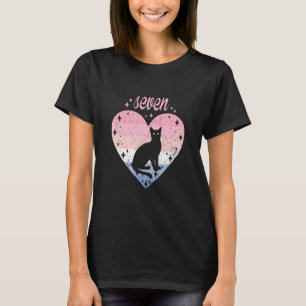 Camiseta Crianças de 7 anos Gatinha Gatinha de 7 dias