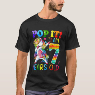 Camiseta Crianças de 7 anos Presentes 7 de aniversário Pop