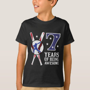 Camiseta Crianças de 7 anos sendo incríveis Bandeira de Bys
