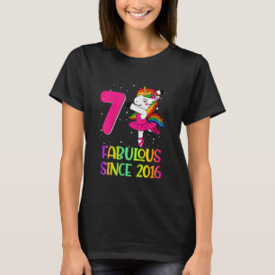 Camiseta Crianças de 7 anos Unicórnio Flexibindo 7 de Anive