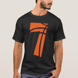 Camiseta Crianças de 7 de basquete de basquete de 7 anos de