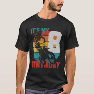 Camiseta Crianças de 8 anos - Criança de aniversário - Bici