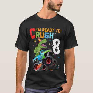 Camiseta Crianças de 8 anos Estou pronta para esmagar 8 din