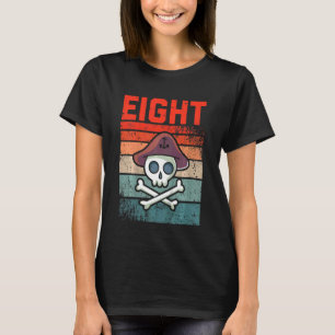 Camiseta Crianças de 8 anos Festa de Pirata de 8 anos Gi