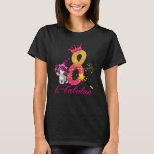 Camiseta Crianças de 8 anos Garota 8 Aniversário