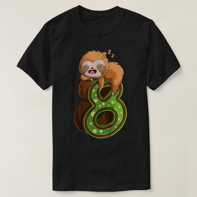 Camiseta Crianças de 8 anos Lama 8º aniversário Festa de Ga (Frente do Design)
