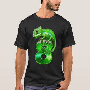 Camiseta Crianças de 8 anos Lizard 8ª Festa de aniversário