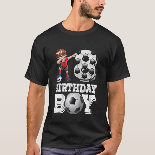 Camiseta Crianças de 8 anos Menino do Bairro Jogador de Fut (Frente)