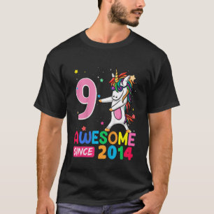 Camiseta Crianças de 9 anos adolescentes Unicórnio 9º anive