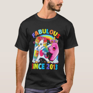 Camiseta Crianças de 9 anos bebendo Unicórnio 9º aniversari