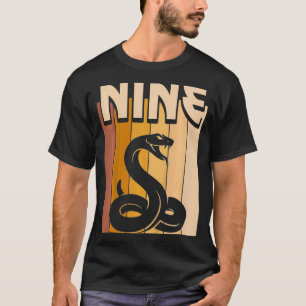 Camiseta Crianças de 9 anos Cobra de aniversário Garota de 