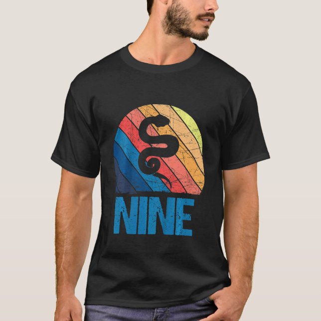Camiseta Crianças de 9 anos de idade Cobra de 9 anos (Frente)
