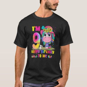 Camiseta Crianças de 9 anos de idade Menina de 9 de anivers