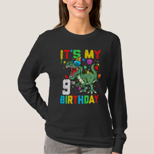 Camiseta Crianças de 9 anos Dinossauro É o meu 9º aniversár