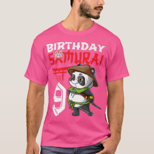 Camiseta Crianças de 9 anos Kawaii Panda Japonês 9º Nascime