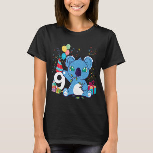Camiseta Crianças de 9 anos Koala 9.º aniversário Koala