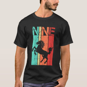 Camiseta Crianças de 9 anos Menina de Nascimento de Cavalo
