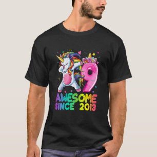 Camiseta Crianças De 9 Anos Meninas Dabbing Unicorn incríve