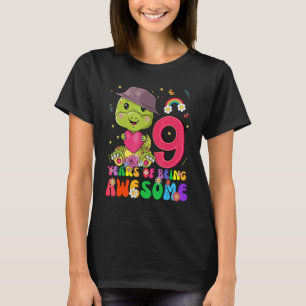 Camiseta Crianças de 9 anos Meninas Fofas Dinossauro Nono B