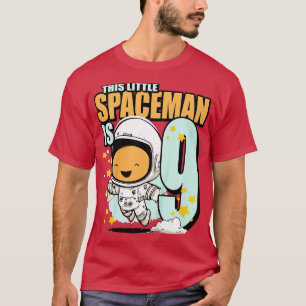 Camiseta Crianças de 9 anos Menino de aniversário astronaut