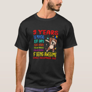 Camiseta Crianças De 9 Anos Sendo Incríveis 9º Aniversá