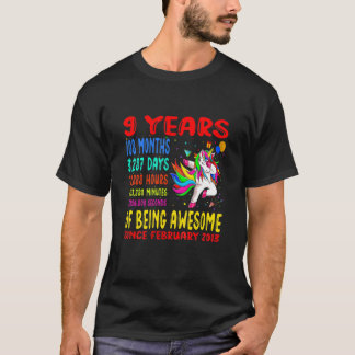 Camiseta Crianças De 9 Anos Sendo Incríveis 9º Aniversário
