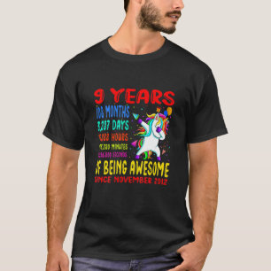 Camiseta Crianças De 9 Anos Sendo Incríveis 9º Aniversário