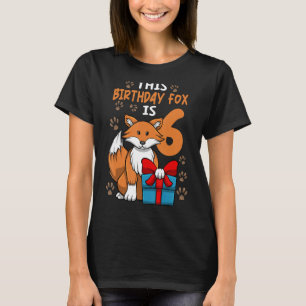 Camiseta Crianças de animais da 6 Fox Birth