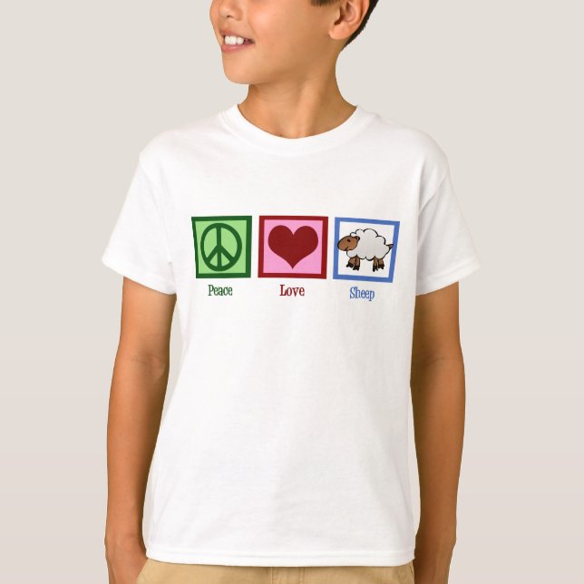 Camiseta Crianças de animais de Fazenda bonitinha com amor  (Frente)