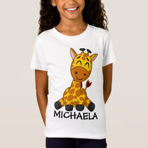 Camiseta Crianças de animais Safari Giraffe da Selva Cura
