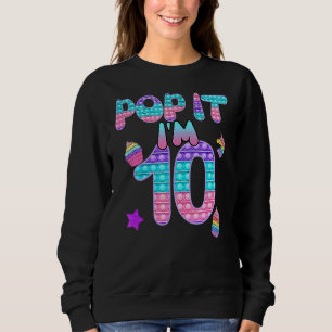 Camiseta Crianças de Aniversário Pop Eu Tenho 10 Anos 10º N