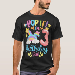 Camiseta Crianças De Aniversário Pop Eu Tenho 3 Anos aniver