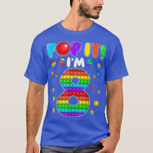 Camiseta Crianças de aniversário Pop, tenho 8 anos 8 anos 8