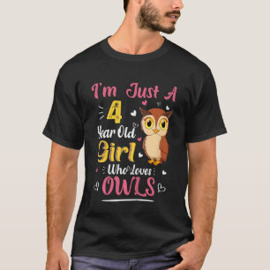 Camiseta Crianças De Apenas Uma Menina De 4 Anos Que Ama As