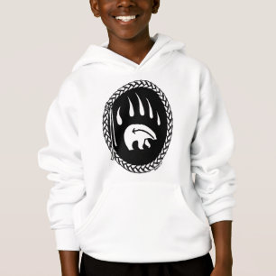 Camiseta Crianças de Arte do Urso Tribal Hoodie Bear Kids H