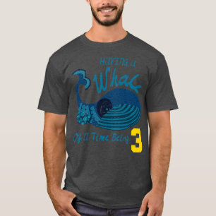 Camiseta Crianças de baleia camiseiros aniversário de 3 ano