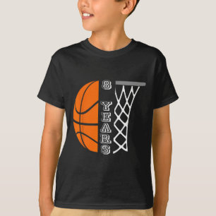 Camiseta Crianças De Basquete De Aniversário Para Meninos D