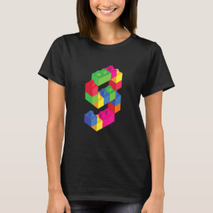 Camiseta Crianças de Bloco Bonito Nascimento de Edifícios d