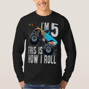 Camiseta Crianças de Carro-Carro-Monstro de Garoto 5 de 5 A