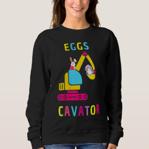 Camiseta Crianças de Construção de Páscoa de Ovos Cavator