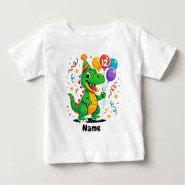 Camiseta Crianças de Dino de aniversário de lindos personal