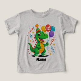 Camiseta Crianças de Dino de aniversário de lindos personal