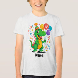 Camiseta Crianças de Dino de aniversário de lindos personal