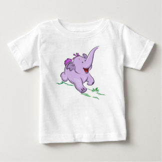 Camiseta Crianças de Elefante para Bebês Roxo e terça-feira