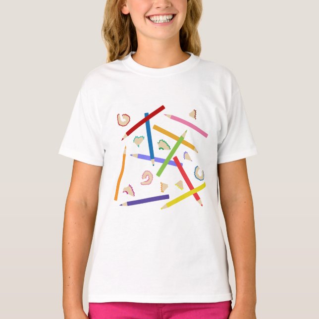 Camiseta Crianças de Estudantes de Arte Escolar de Lápis Co (Frente)