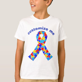 Camiseta Crianças de Fita de Consciência do Autismo Persona