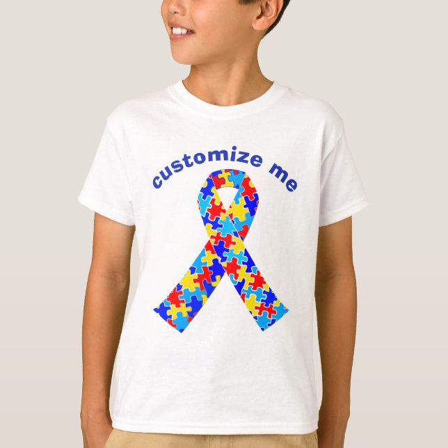 Camiseta Crianças de Fita de Consciência do Autismo Persona (Frente)